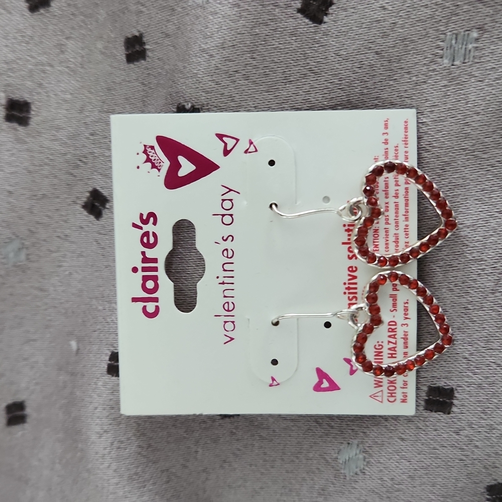 heart drop earrings
